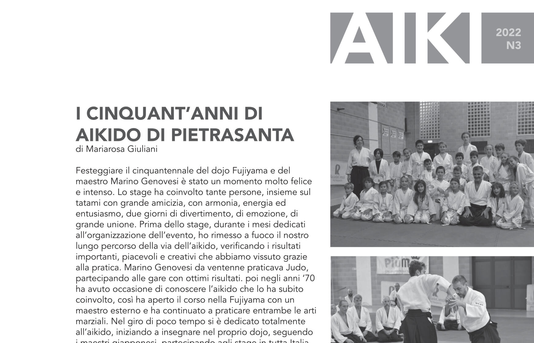 I cinquant'anni di Aikido di Pietrasanta I cinquant'anni di Aikido di Pietrasanta